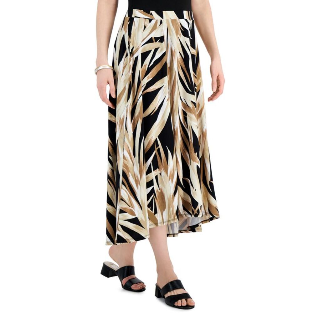 JM Collection Womens Printed Midi Skirt